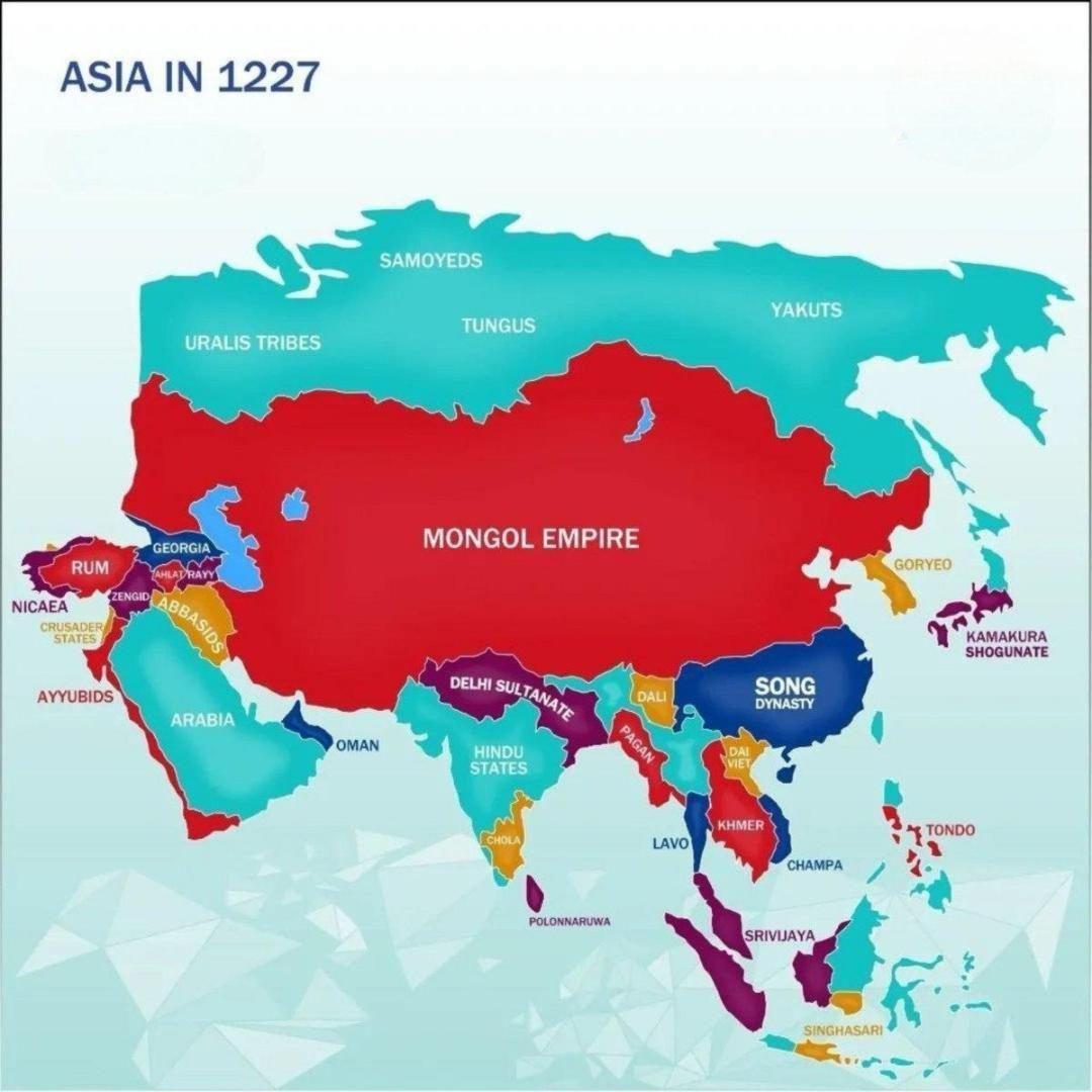 statsglobe's tweet photo. Asia in 1227. https://t.co/7Cin1iHA9e