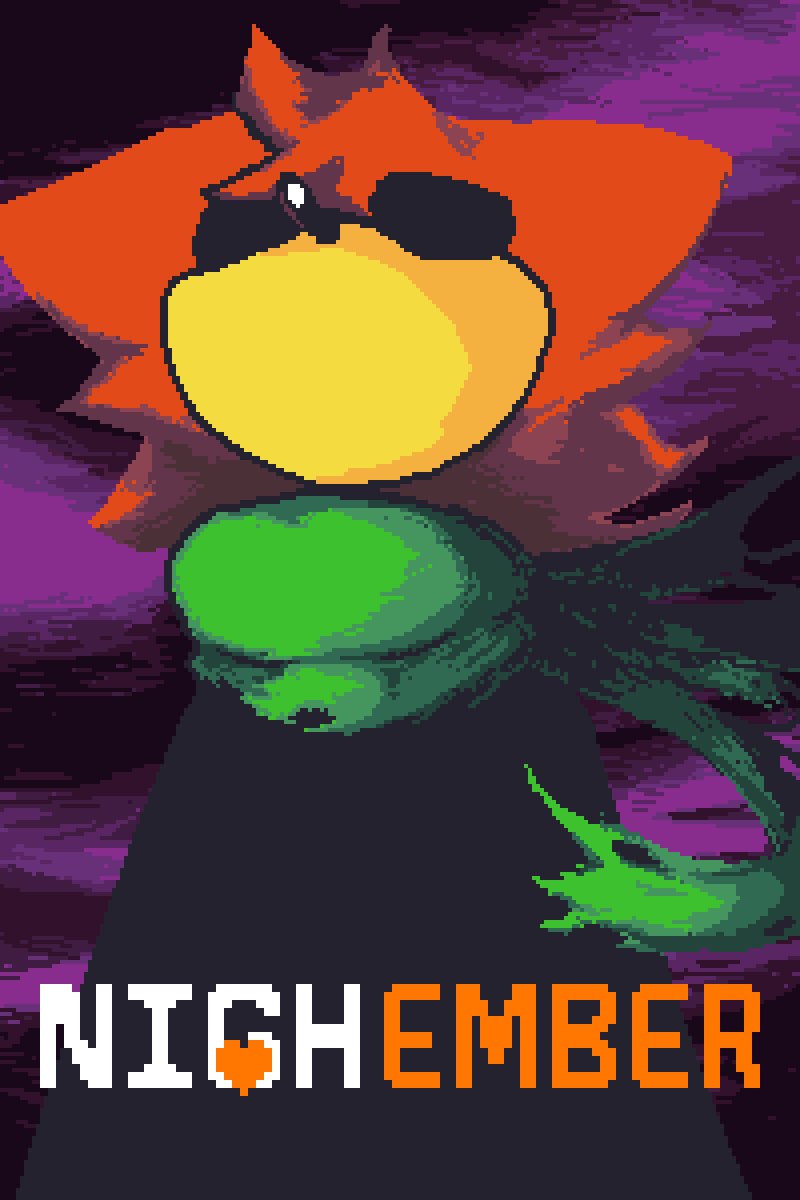 Pumpnic_Gold's tweet photo. Este es el fan game de Deltarune que me gustaría hacer: Nighember, aún tengo que currarme más el diseño del título, pero diría que tiene buena pinta. https://t.co/X0R7UVUWD3