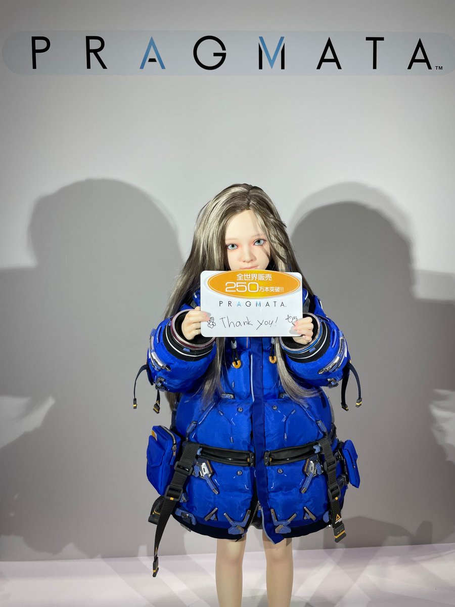 PRAGMATAgame's tweet photo. A thank you from Diana for 2.5 million copies of #PRAGMATA sold, from Tokyo Game Show 2026! 

Available now for 20% off on all platforms! https://t.co/lTsMPMs22g