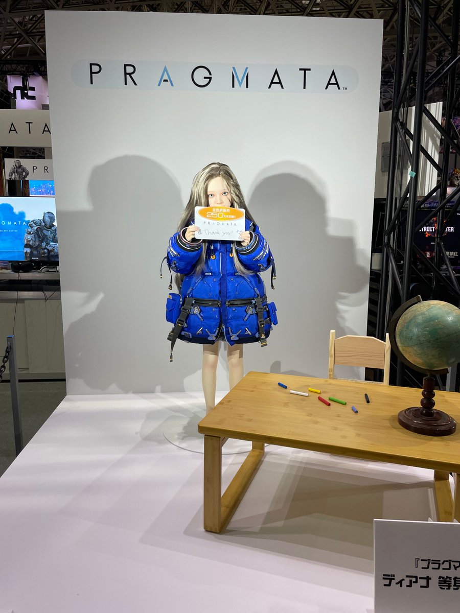 PRAGMATAgame's tweet photo. A thank you from Diana for 2.5 million copies of #PRAGMATA sold, from Tokyo Game Show 2026! 

Available now for 20% off on all platforms! https://t.co/lTsMPMs22g
