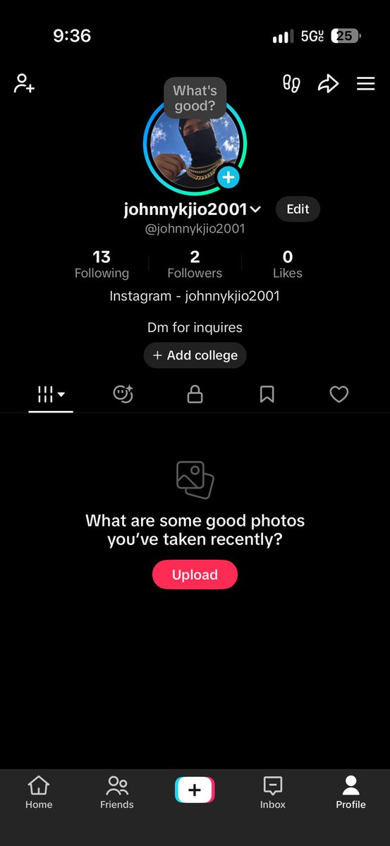 Johnnykjio1's tweet photo. Follow my TikTok I wanna have enough followers to go live https://t.co/eYyELZe91B