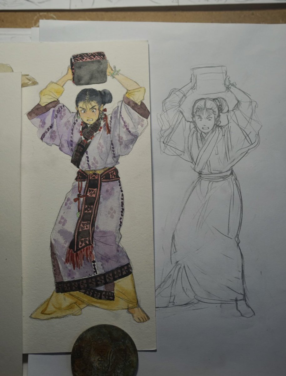 emg1993's tweet photo. __水彩人物（三）｜原创手绘 https://t.co/0FLS9mUqBk