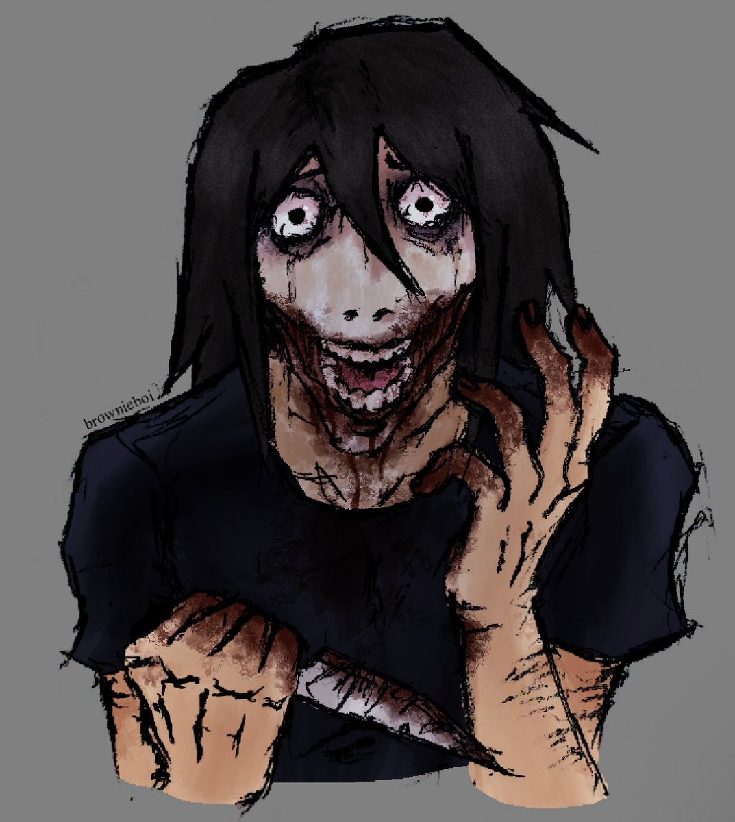 brownieboi_art's tweet photo. my art from this week #creepypastatwt #slenderman #jeffthekiller #slenderthearrival https://t.co/nCaUVAjY8L