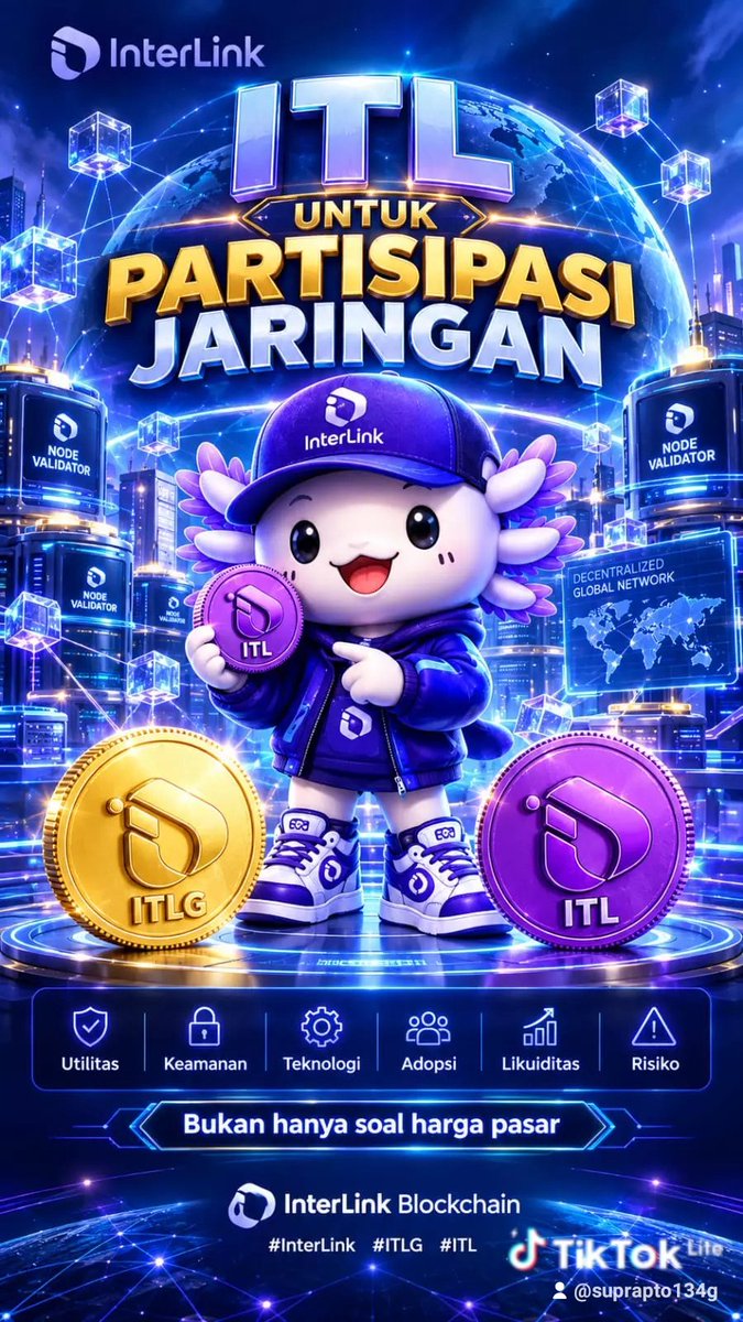 Suprapt59801861's tweet photo. Kepemilikan ITL punya fungsi luas jika
hubung utilitas blockchain. Salah satunya
partisipasi via delegasi setelah mainnet.
Lihat aset dari utilitas, teknologi, adop-
si, likuiditas & risiko, bukan harga saja.
#InterLink #ITLG #ITL #TokenUtility #Blockchain #CryptoEducation https://t.co/Biio6BDYgF