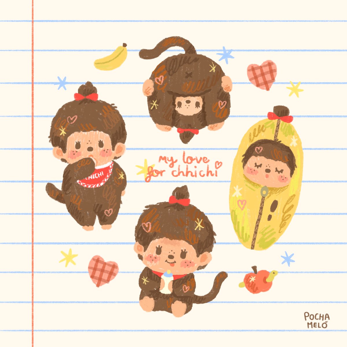 pochamelo_'s tweet photo. my love for chhichi💖🙈🎀🍌
#monchhichi https://t.co/Am4nPQYnmy