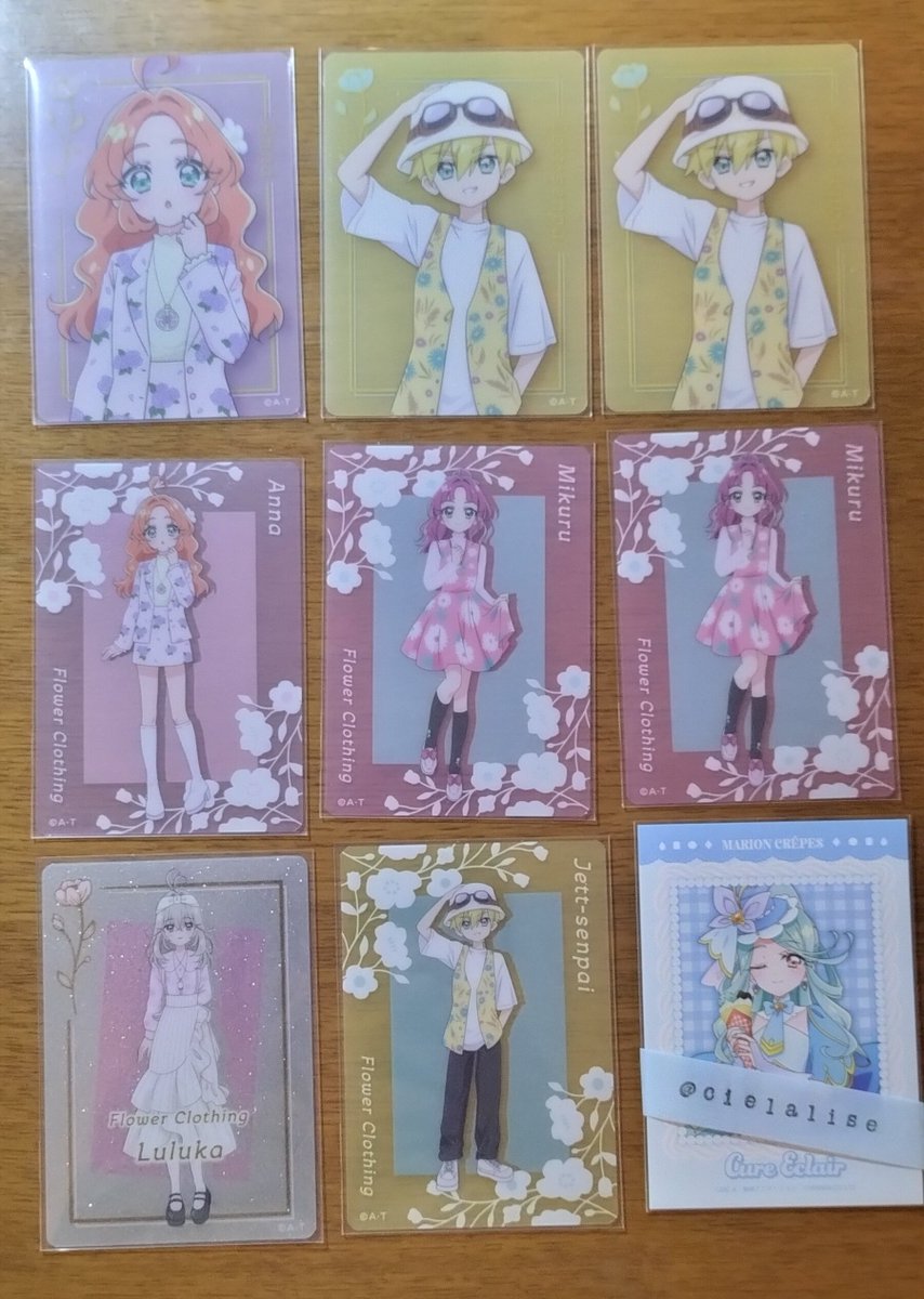 cielalise's tweet photo. *⋆交換⋆*
プリキュア プリティストア
名探偵プリキュア たんプリ
Flower Clothing クリアカード クリカ

譲
アップ/あんな､ジェット先輩2
全身/あんな､みくる2､ジェット先輩
ホロ/⭐︎るるか

求
異種くれあ 1(画像2)
同種 ホロ/ジェット先輩 1(友人分)

くれあ含む交換優先

→ https://t.co/yiO0IFrdMp