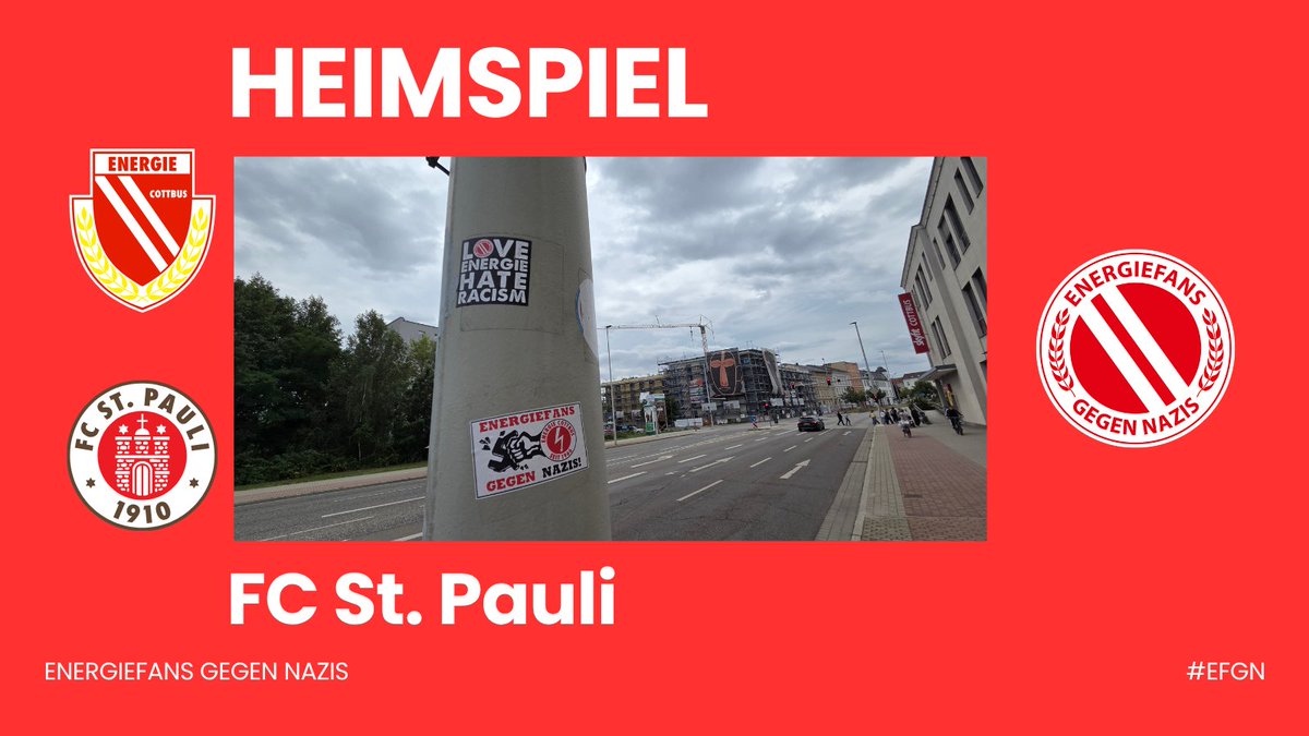 energiefans's tweet photo. Spieltag: @Nur_Energie - @fcstpauli
Die #Kiezkicker zu Gast in #Cottbus und das #Stadion wird beben.
Heute ist wieder einer dieser Tage, an denen ganz Cottbus zusammenrückt und jeder auf dem Platz weiß, was uns #Energie bedeutet. ❤️🤍
#EFGN #Wir #FCE #NurEnergie #FCEFCSP #2Liga https://t.co/AXbFpCP6u2