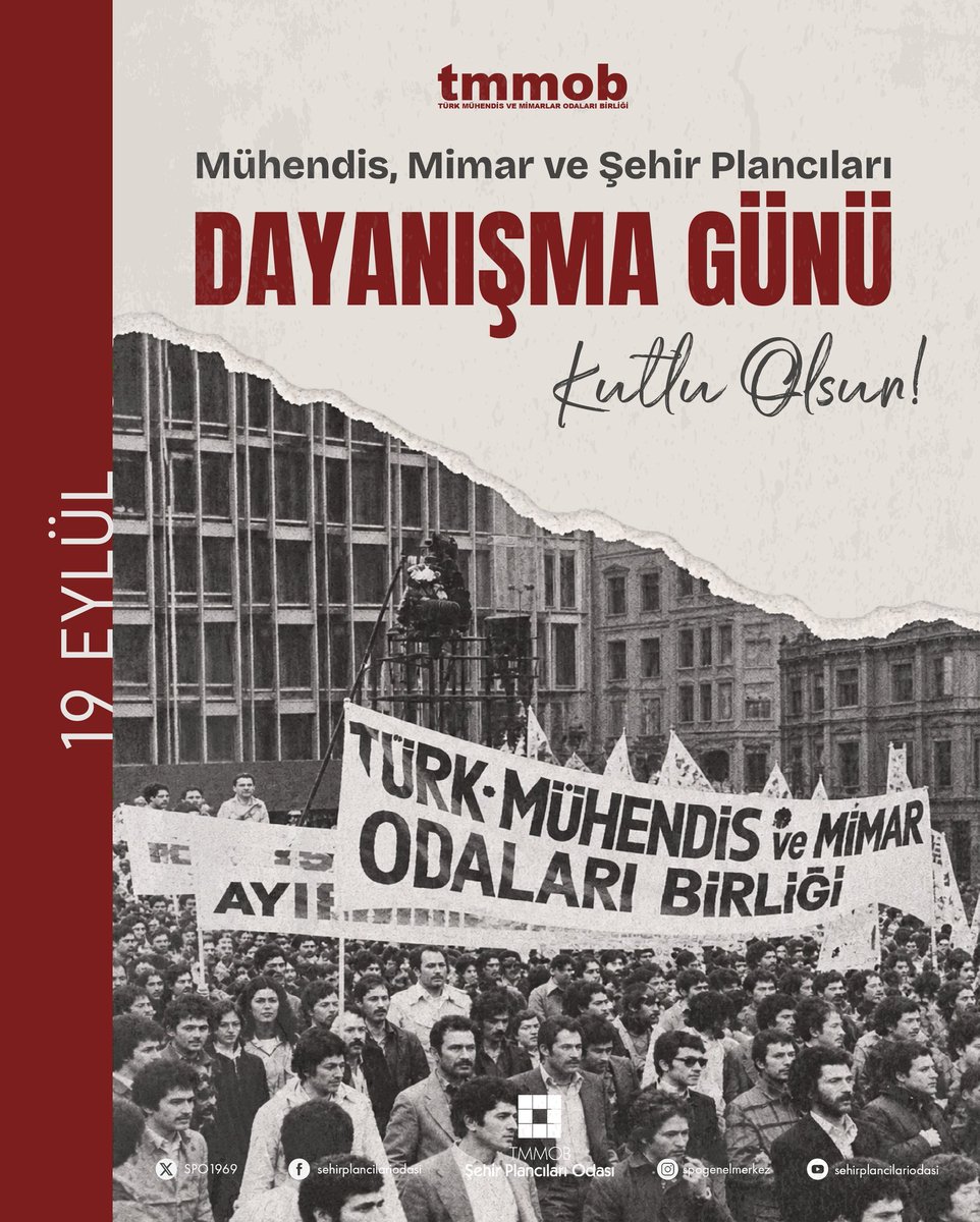 spo_van's tweet photo. 19 Eylül Mühendis, Mimar ve Şehir Plancıları Dayanışma Günü Kutlu Olsun https://t.co/OglYH8o9sp