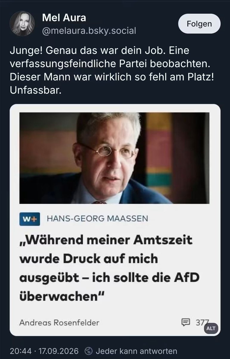 IrisRoder42813's tweet photo. Nein,es wurde kein Druck ausgeübt:
▶️ Maaßen war beim Verfassungsschutz auf dem rechten Auge blind und hat die AfD geschont.
▶️ Seine spätere politische Entwicklung beweist, dass er schon im Amt ideologisch befangen war.
#Maassen #AfD
#Rechtsextremismus #Verfassungsschutz https://t.co/gY6LCp4p0q