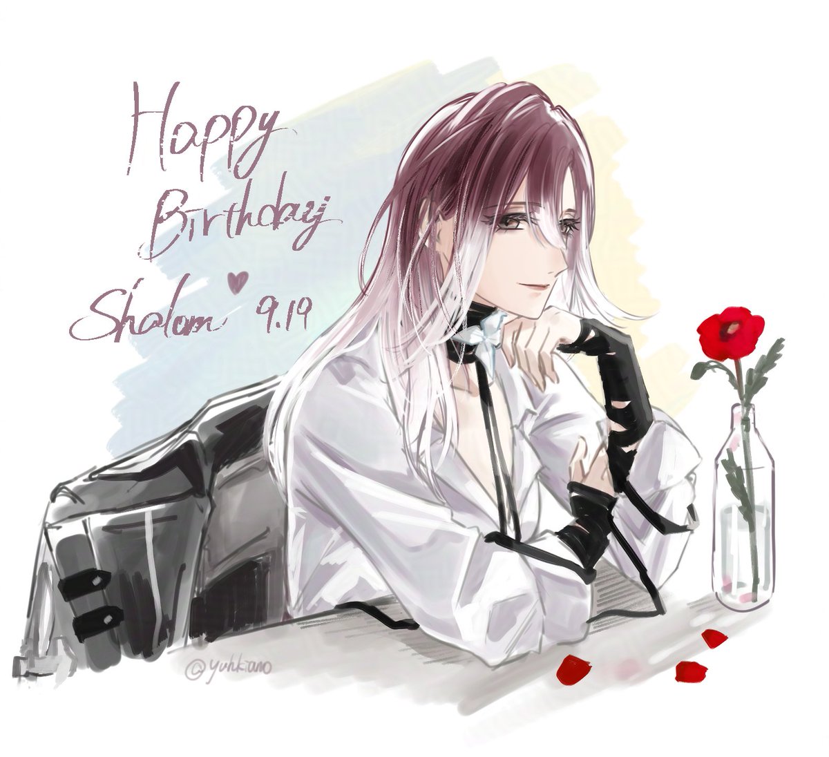yuhkiano's tweet photo. Happy Birthday Shalom❤️ 
シャローム…！お誕生日おめでとう！！！ 
あなたにまた会えますように…🌹 love
#無期迷途  #シャロームお誕生日会2026 https://t.co/CvJhbUaAxz