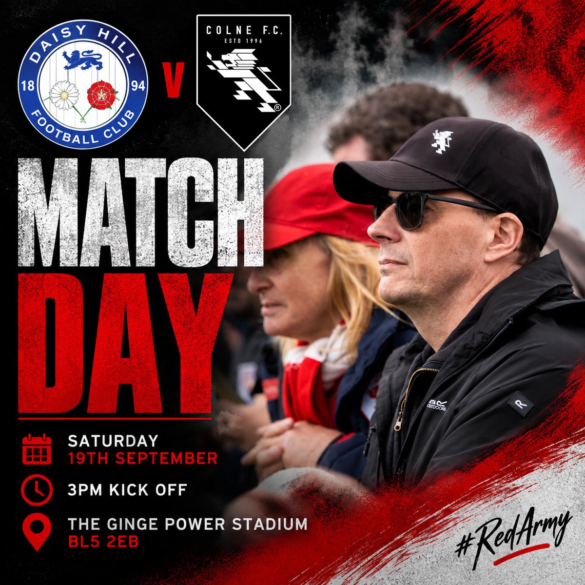 Colne_FC's tweet photo. ๐ดโซ MATCHDAY | CAN WE MAKE IT ๐?
The Red Army are back on the road as we head to @OfficialDHFC looking to make it TEN games unbeaten!
๐ Only around 45 mins away
๐๏ธ The Ginge Power Stadium, BL5 2EB
โฐ 3PM KO
Come on Red Army, LETโS GO FOR TEN! ๐โค๏ธ๐ค
#ColneFC #RedArmyontour https://t.co/fY4DGYBU9N
