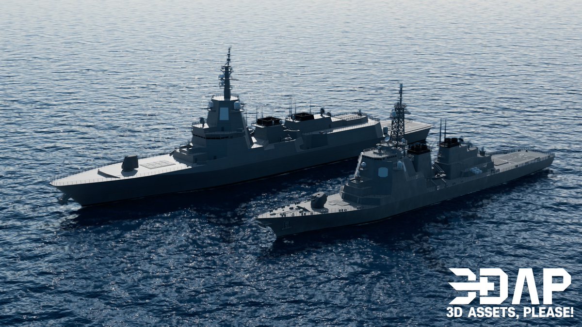 3DCG_mylife's tweet photo. ASEV and Kongo
#ASEV #JMSDF #Boat #Blender #B3d #Warship #Military #Japan #Navy #Naval #Vessel #Cruiser #Modern #Nextgeneration #3dassetsplease #Preview #こんごう #護衛艦 #海上自衛隊 #イージス艦 #イージス護衛艦 https://t.co/OvLtKZ8aOj