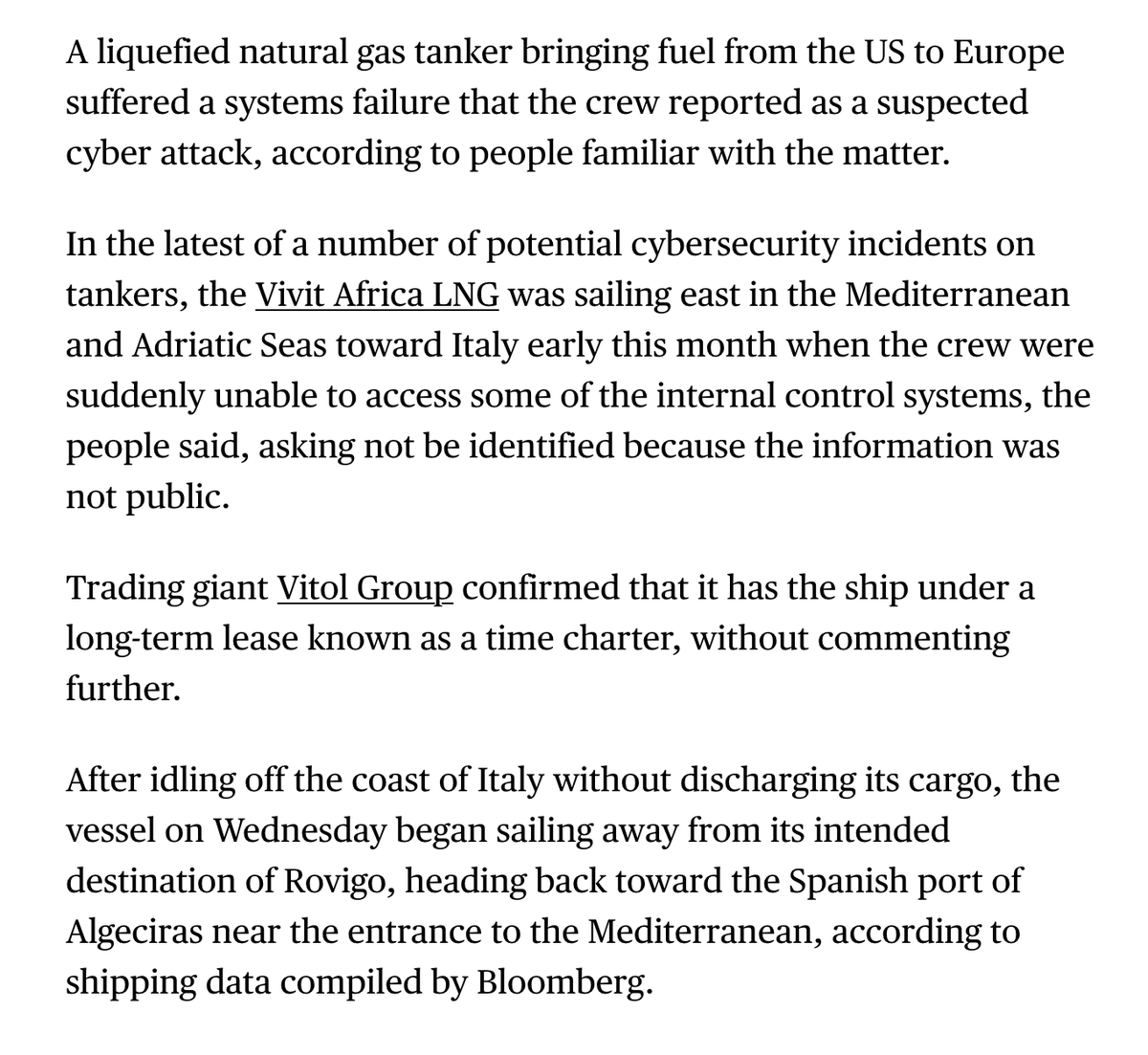 lukOlejnik's tweet photo. Cluster of cyberattacks targeting maritime infrastructure, including vessels and ports. Two tankers suffered onboard network compromises, an LNG carrier sailing to Europe experienced suspected cyberattack affecting control system. A major Asian container terminal halted operations after a cyber incident. US agencies are tracking threats involving ~20 ships. https://t.co/WSRy1jiUND