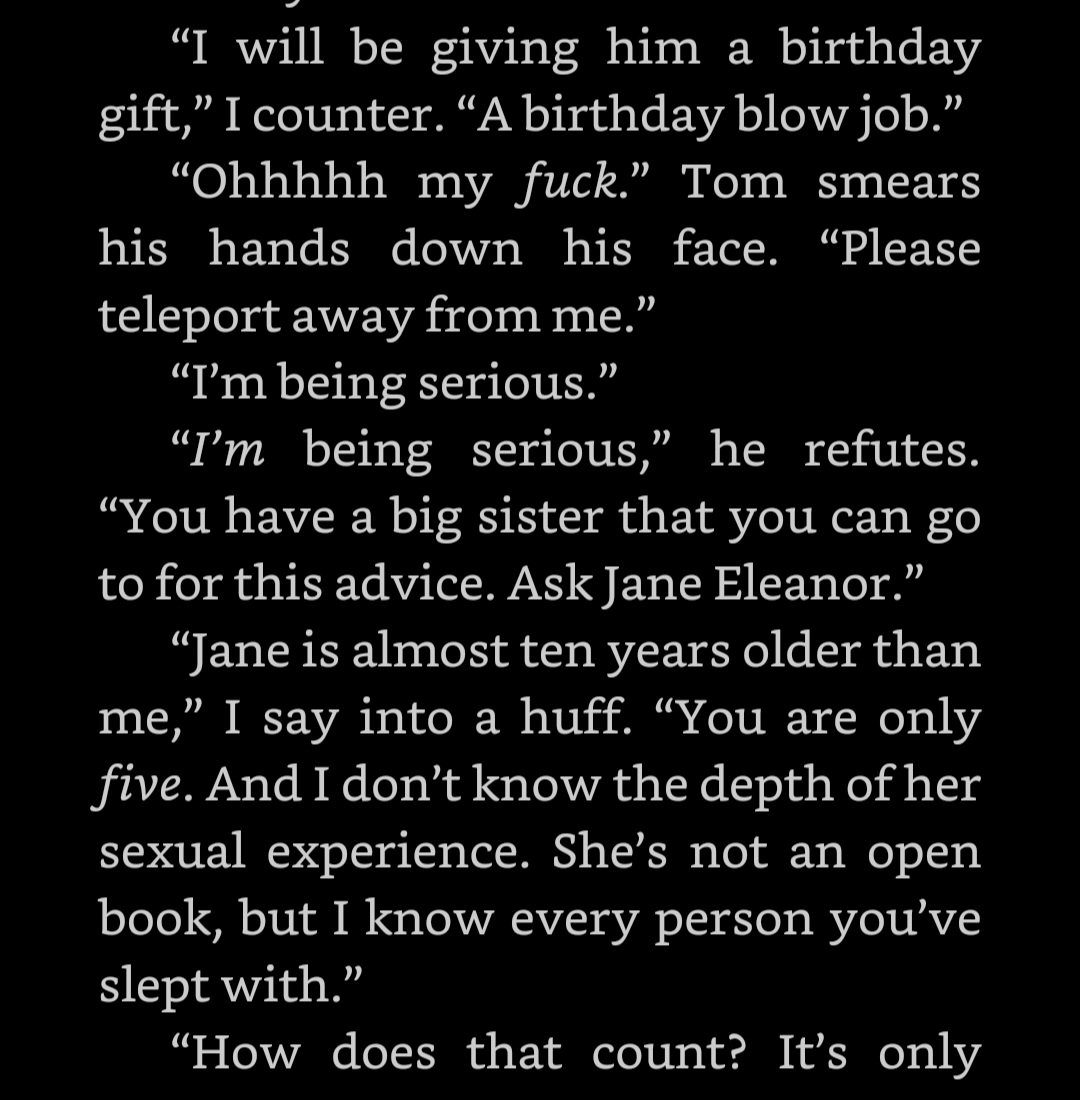 cosimolottie's tweet photo. why must siblings in kbr books always ask and update each other about their sex lives to thie degree??? they're fucking weirdos https://t.co/4vARcTYZAe https://t.co/xAnhJzti8D