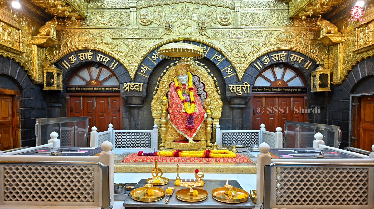 SSSTShirdi's tweet photo. *!! ॐ साई राम !!*
*श्री साईबाबा संस्थान विश्वस्त व्यवस्था,शिर्डी*
*!! ॐ Sai Ram !!*
*Shri Saibaba Sansthan Trust, Shirdi*
≈≈≈≈≈≈≈≈≈≈≈≈≈≈≈≈≈ 
*आरती :- माध्यान्ह आरती*
*शनिवार १९ सप्टेंबर २०२६*  
*Aarti :-  Madhyan Aarti*
*Saturday 19 September 2026* https://t.co/ls7xLehMcc