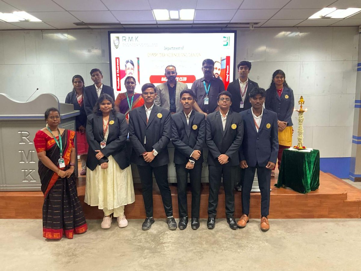rmk_college's tweet photo. The Inauguration of the CSD Students’ Association and SalesForce Club, organized by the Department of Computer Science and Design held on 16th September 2026.
Chief Guest:
Mr. Laxmi Narasimhan Vardhan
Director – Public Sector &amp; Education, SalesForce https://t.co/8HNPqYKqGz