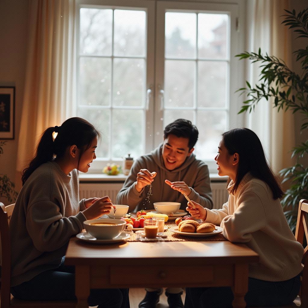 BarbarReusswig's tweet photo. Weekend = pancakes, silly dance parties, and my favorite people  Love these messy, perfect moments with the family！， https://t.co/nlygqaqcm1