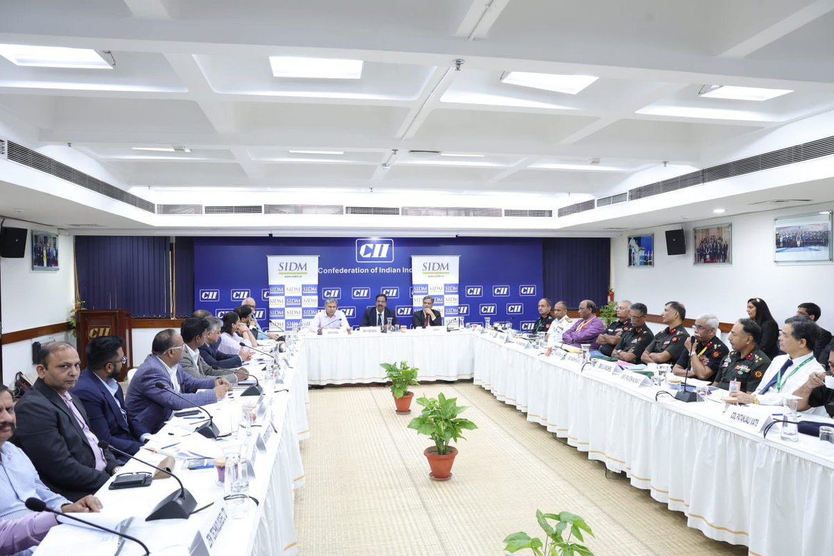 DefProdnIndia's tweet photo. Society of Indian Defence Manufacturers (SIDM), in association with DGQA, successfully organised the first chapter of the quarterly Defence Industry Interactive Dialogue on 17 September 2026, bringing together senior DGQA officials and around 200 defence industry participants, including Tier-1 firms, mid-size companies, MSMEs and startups.

In his special address, Shri N. Manoharan, DG, DGQA, outlined key #DGQA initiatives to improve Ease of Doing Business, enhance information availability on the DGQA portal, green channel certification, simplification of self-certification, clarity in QA responsibilities, ATP-related guidance, concurrent inspection practices, and progress on DTIS.

Mr. Arun T. Ramchandani, President, SIDM, thanked DGQA for launching the dialogue and highlighted its central role in India’s defence quality assurance framework. 

Rear Adm. T. Ajit, ADG QA (N), presented three digital initiatives steered by DGQA—AASHWASH, Yantra Drishti and https://t.co/B9d7TuA8VS.

The session delved into practical issues such as shelf-life/vintage-related criteria in system ATP, availability of drawings against RFPs, digital transformation of vendor development, and the NSN (NATO Stock Number) codification process.

#DefenceProduction #DDP #AatmanirbharDefence #EaseOfDoingBusiness #DefenceExports