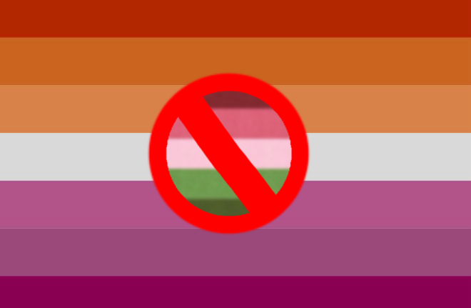 scaraciidal's tweet photo. Hi. this  is  my  lesbian  flag.  t*rfs  are  NOT  welcome  here

#lesbian https://t.co/FHequB0not