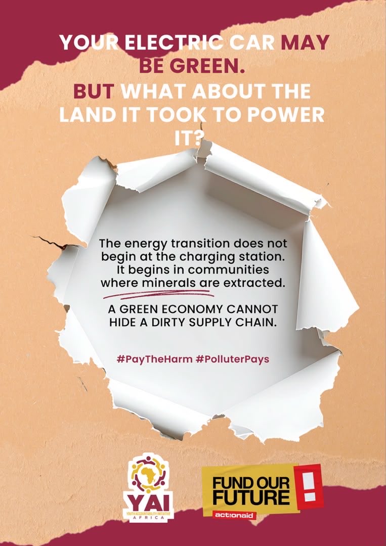 GenderLioness's tweet photo. A green economy should not mean green promises and dirty consequences. Communities deserve clean water, safe environments, fair benefits and accountability.
#PayTheHarm #FundOurFuture https://t.co/WzETsMnhzg