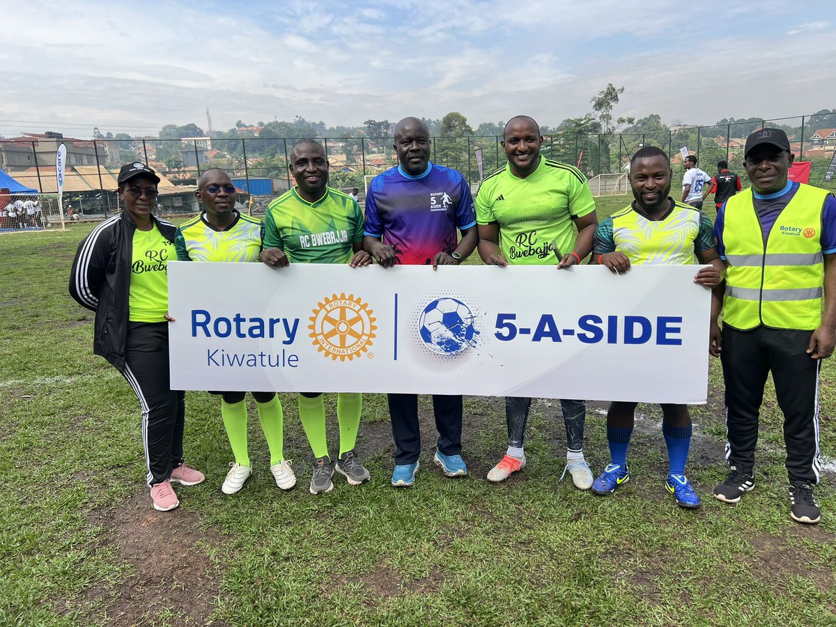 RcBwebajja's tweet photo. We are excited to participate in the 10th Edition of the Rotary 5-Aside Fellowship, organized by @RotaryKiwatule and taking place at @kqprimaryschool . ⚽️

A great day of fellowship, teamwork, friendship, and the Rotary spirit! 🤝💙

#Rotary #Rotary5Aside #ServiceAboveSelf #Fellowship