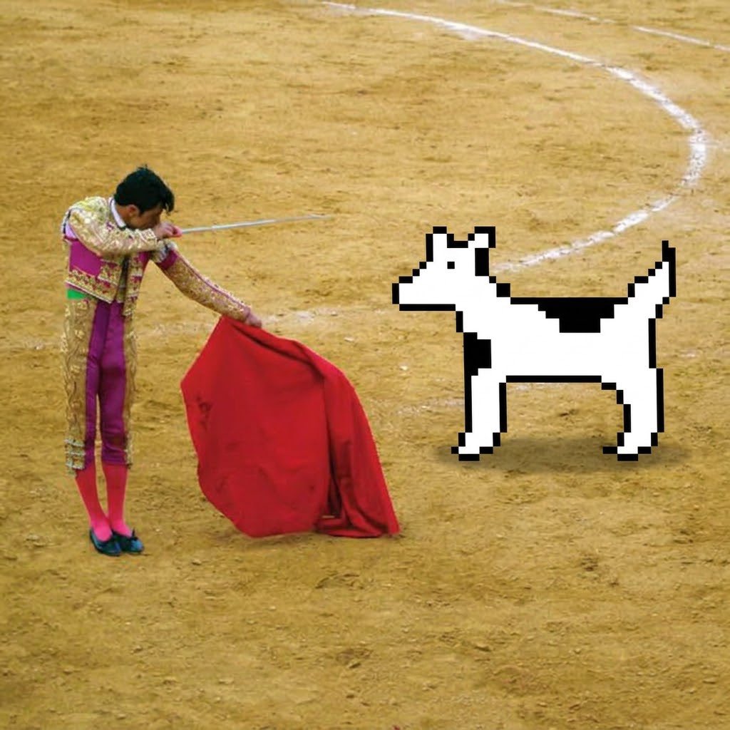 TheDogcowClarus's tweet photo. "Moof!" — The last thing the matador heard.

#Dogcow #Clarus

 $CLARUS - 0xEAa69a34E138EdD218bD1F02BA074D0c72F4A69a https://t.co/GkVIvGTDCv