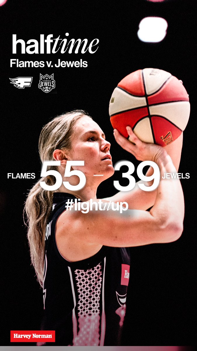 TheSydneyFlames's tweet photo. HT against the Jewels in our first game at the Townsville Tip Off โญ๏ธ
Jaz Shelley has 26 points at the break ๐ฎ
#lightitup #wnbl27 https://t.co/fAro4AVJQI