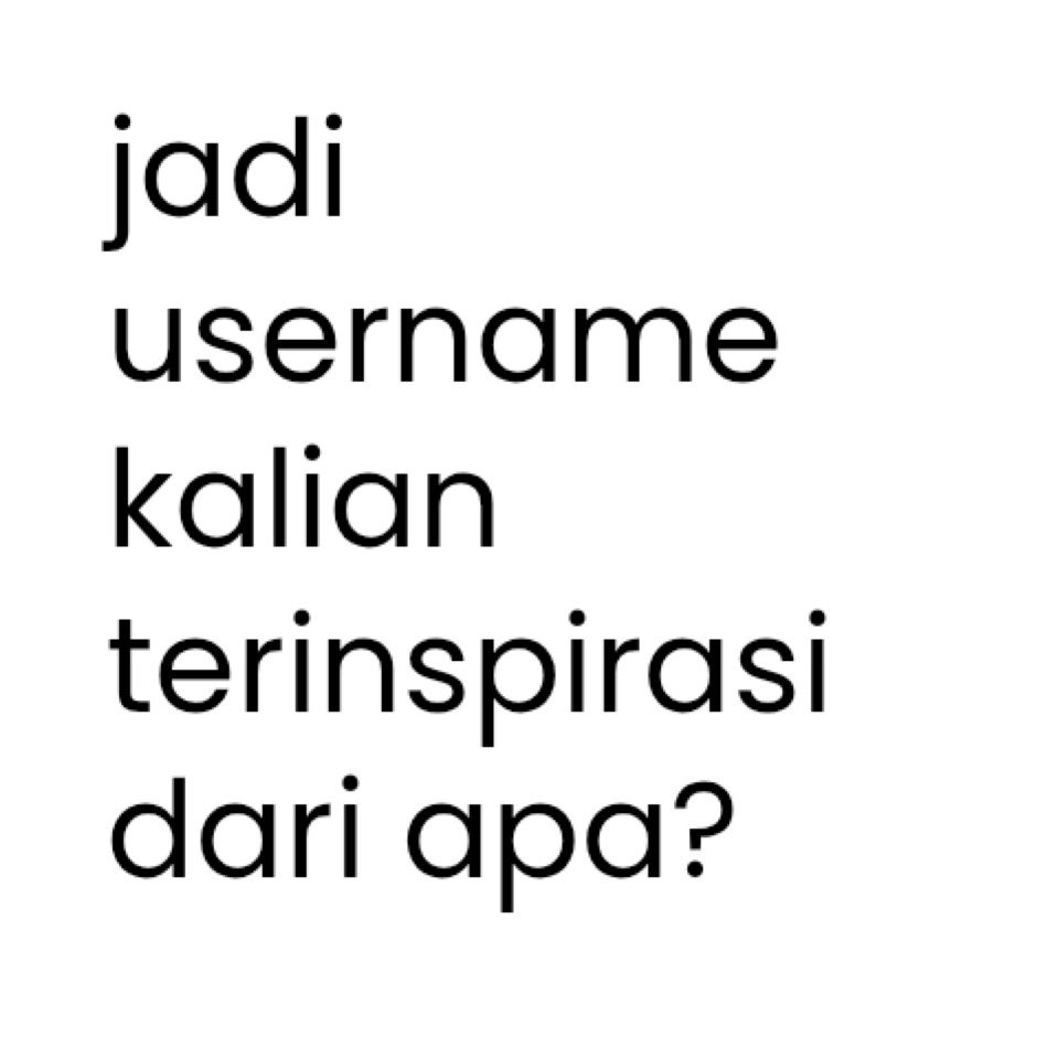 zakariamlk's tweet photo. username kalian terinspirasi dari apa? https://t.co/sVx4vBHOzD