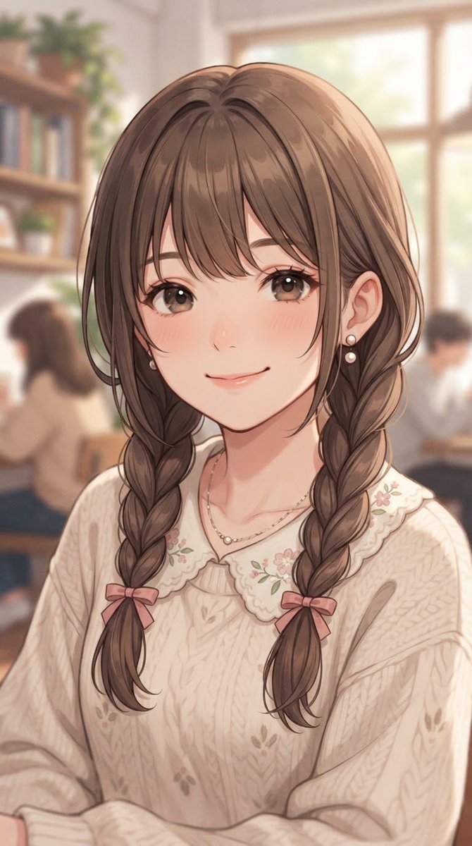 UniLabo3535's tweet photo. いつもかわいい乙女ちゃん。今日は、『おさげちゃんズ』の親友、麻友ちゃんと。麻友ちゃんは別の高校です。 https://t.co/l8N6qQHIYV
