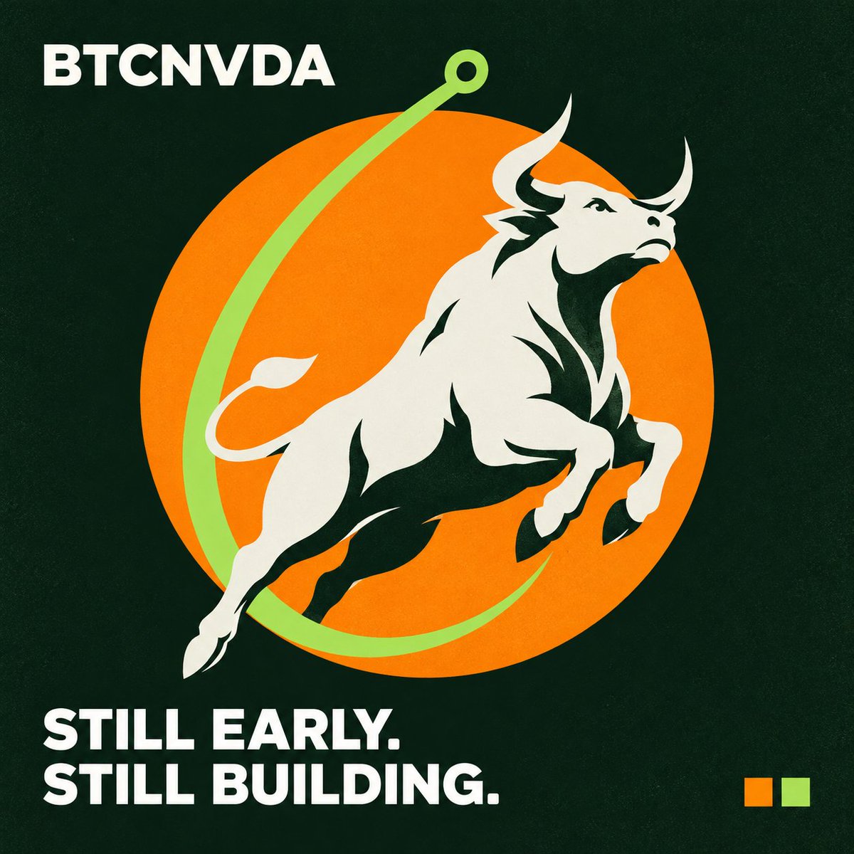 bsp_treasury's tweet photo. Still early. Still building. 🟧🟩

So much left to build. So much to be bullish about. 🐂

$BTCNVDA — we’re just getting started.

https://t.co/AnN61S2GsG https://t.co/eh9mZCONIs