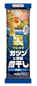 Aile_105's tweet photo. 裏マルタイ 煮干し醤油味を食べてみた。
スープがさらさら系で1食目は思ってたのとちょっと外れた。

2食目はスープの水250CCくらいで、つけ麺アレンジ感覚でとろみつけてみたら麺と絡んで美味しかった。
煮干し粉とかふりかけてもいいね。 https://t.co/bZp4t0UkI2