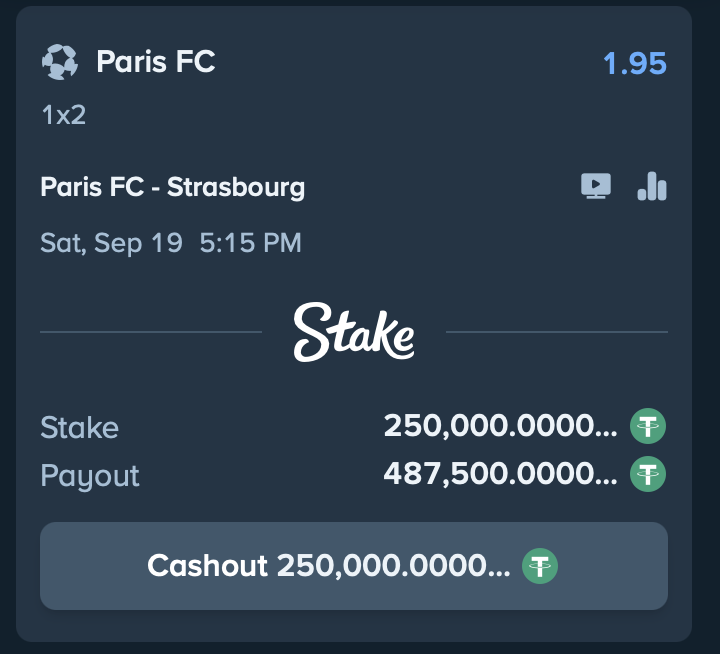 Romer's tweet photo. $250k on Paris FC to twin against Strasbourg for $487.5k https://t.co/ldiHxzMZCL