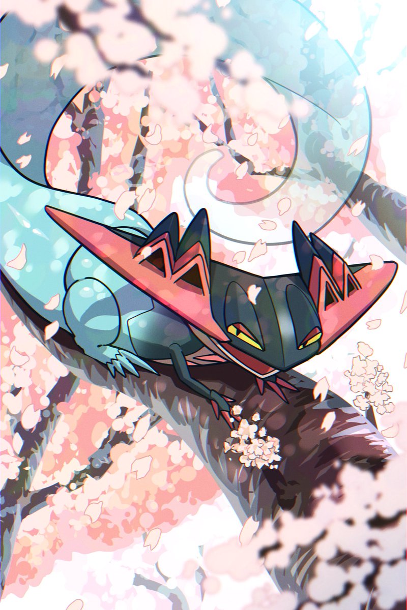 alu_illust_'s tweet photo. 桜とドラパルト https://t.co/T8ScFNEG1N