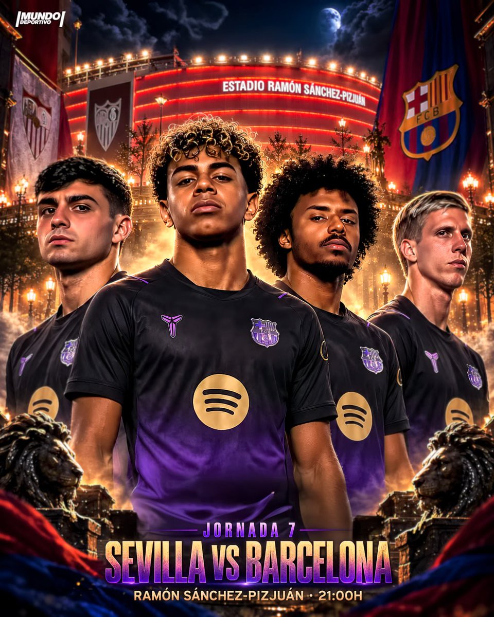 mundodeportivo's tweet photo. 🔴⚪️ Sevilla 🆚 🔵🔴 Barça
🏟️ Estadio Ramón Sánchez-Pizjuán
🕘 21.00h
🏆 LaLiga EA Sports · Jornada 7

🧐 ¿Pronósticos? https://t.co/XuLhmbV9bk