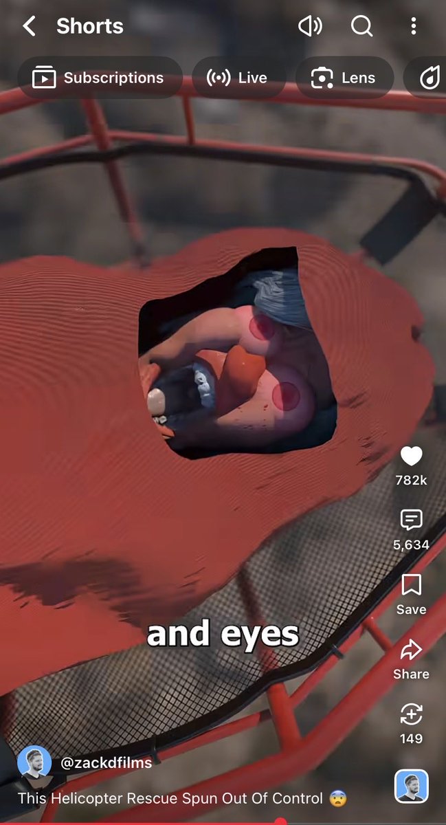 JurassicSurviv2's tweet photo. @awkwardgoogle I remember watching the Zack D Films short on this and her face was hilarious. It looked like her eyes and head were about to explode. https://t.co/cpaRQ0W3YW