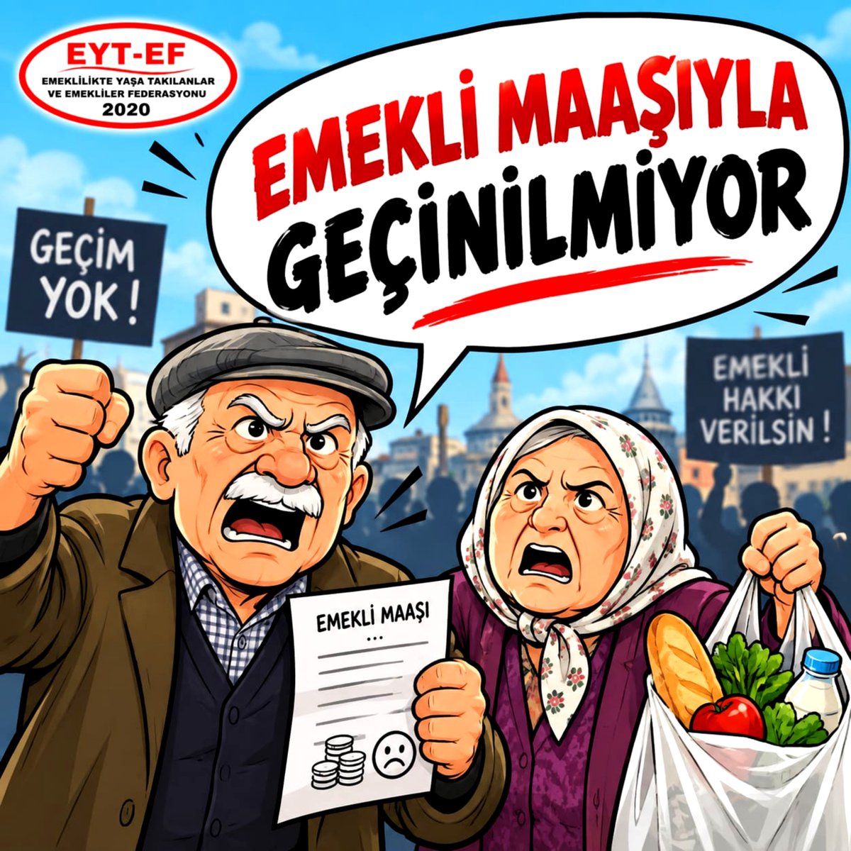 ArzuLastikci's tweet photo. EMEKLİ
👇
#EmekliMaaşıylaGeçinilmiyor

Emekli pazardan filesi boş dönüyor.
Faturalar kabus.
Kira maaşı aşıyor.
Mutfak yangın yeri...

#Emekli maaşıyla geçinilmiyor!

Çizdiğiniz pembe tabloların aksine,
emekli kara günler yaşıyor.

#5000KısmiGeçinemiyor
@RTErdogan
@isikhanvedat https://t.co/1Znj7v69jU