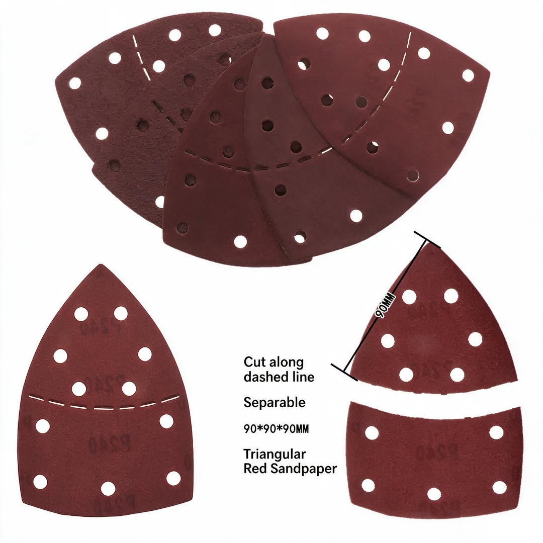 WinterWikins's tweet photo. Achieve flawless finishes on automotive paint, furniture, metal surfaces, and aerospace components with our 150×150×105mm self-adhesive flocked red sanding pads. Designed for detail sanders and multi-tools, they’re essential for professionals. https://t.co/EkYPBN5Wp9
