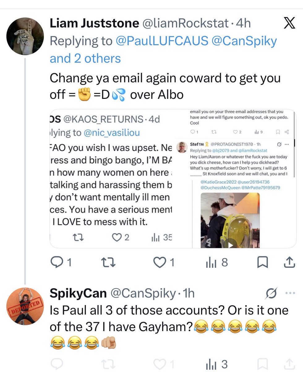 liamRockstat's tweet photo. @TomakaTom2 @KassOfTroy @Tryst___ @JeffSpikoli @CookersRFun @bj2079 @nic_vasiliou @Razor1640 @DuchessMcQueen @CBarrabran @TomAgain_ @Revs77 @RazorThe__tard @HarryJenso @JJunioring @JeffryJohn9swh @PeePeeDownunder @TomakaTom1 That’s why you turned #Gayham https://t.co/fWiC26T9jr