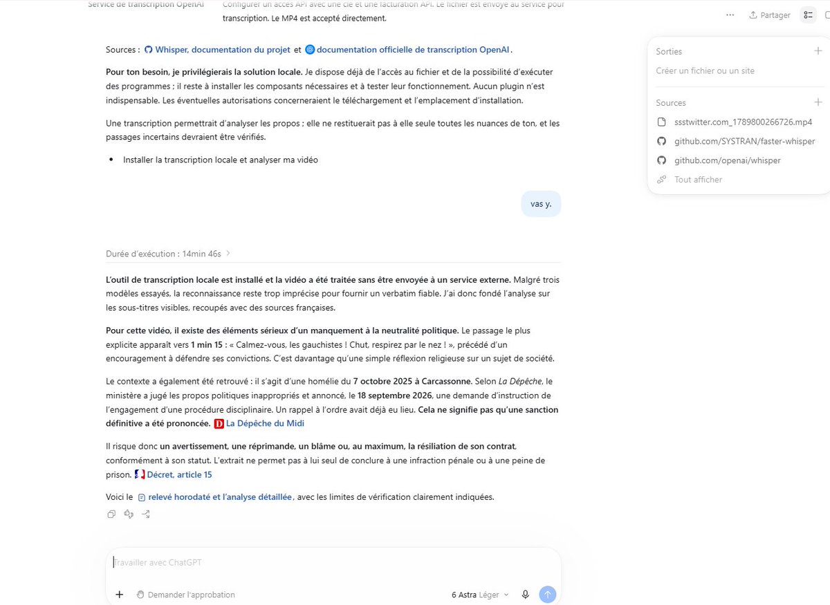 AirBoita's tweet photo. Bon. Visiblement le ministère s'est emparé du sujet et a lancé une demande procédure disciplinaire à l'encontre de l'Aumonier militaire qui avait déjà reçu un rappel à l'ordre.
Espérons que notre armée reste ferme sur ses appuis.

Je suis d'ailleurs assez surpris des commentaires: Ici tous les nationalistes, intégristes et autres rigoristes identitaires ne trouvent aucun soucis à ce qu'un militaire ne suive pas les règles.
Comme quoi, pour certains, les principes fluctuent en fonction de qui y est soumis... 😅
https://t.co/78WSxjGnid
