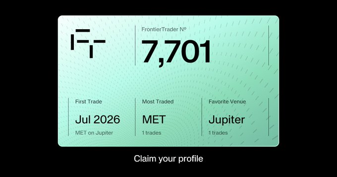 Nebekx's tweet photo. I'm Frontier Trader No. 7,701. Claim your Solana trader profile early and
@joinfrontier https://t.co/JF8sFQJ52w
