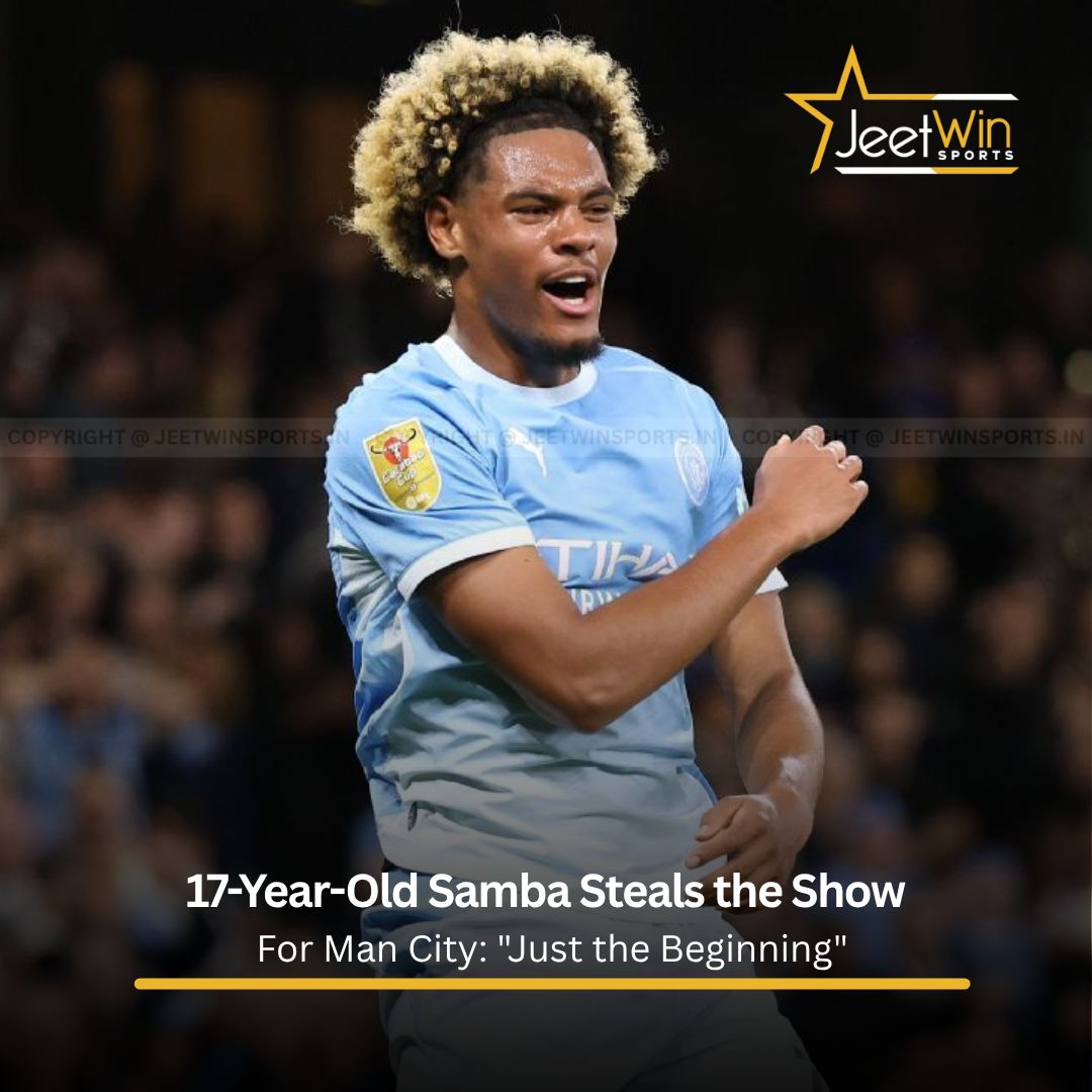 Jeetwin_Sports's tweet photo. 🌟 Dream debut for Floyd Samba!
The 17-year-old scored twice and earned Man of the Match as Man City thrashed Norwich 5-0 in the Carabao Cup. ⚽⚽
Samba says it is “just the beginning” after a stunning first-team bow. 💙
#FloydSamba #ManCity #MCFC #CarabaoCup https://t.co/UKyBnBIbaV