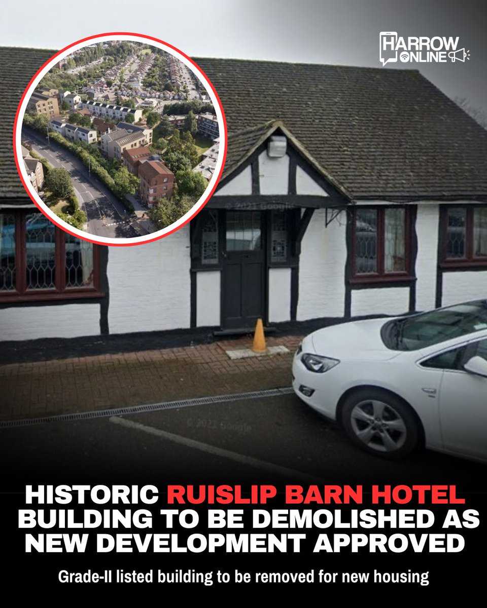 harrowonline's tweet photo. A Grade-II listed building in Ruislip is set to be demolished to make way for a new housing development. Link in bio. #HarrowOnline #Ruislip #News https://t.co/jxlK0mF6Jn
