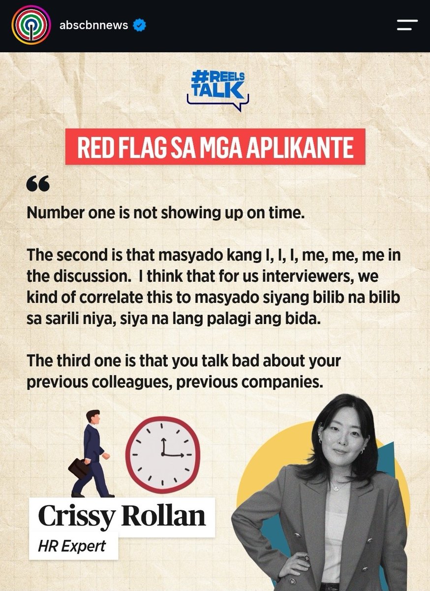 PakSooyoung_'s tweet photo. 1. Gets ko ang late. But look in the mirror din. Mas madami pang late interviewers kaysa interviewees

2. Ano gusto mo sabihin ng interviewee kung di nya pupurihin sarili nya? You want them to talk about other people eh di naman sila ang nag-apply for the position? https://t.co/gcLhvKwdod