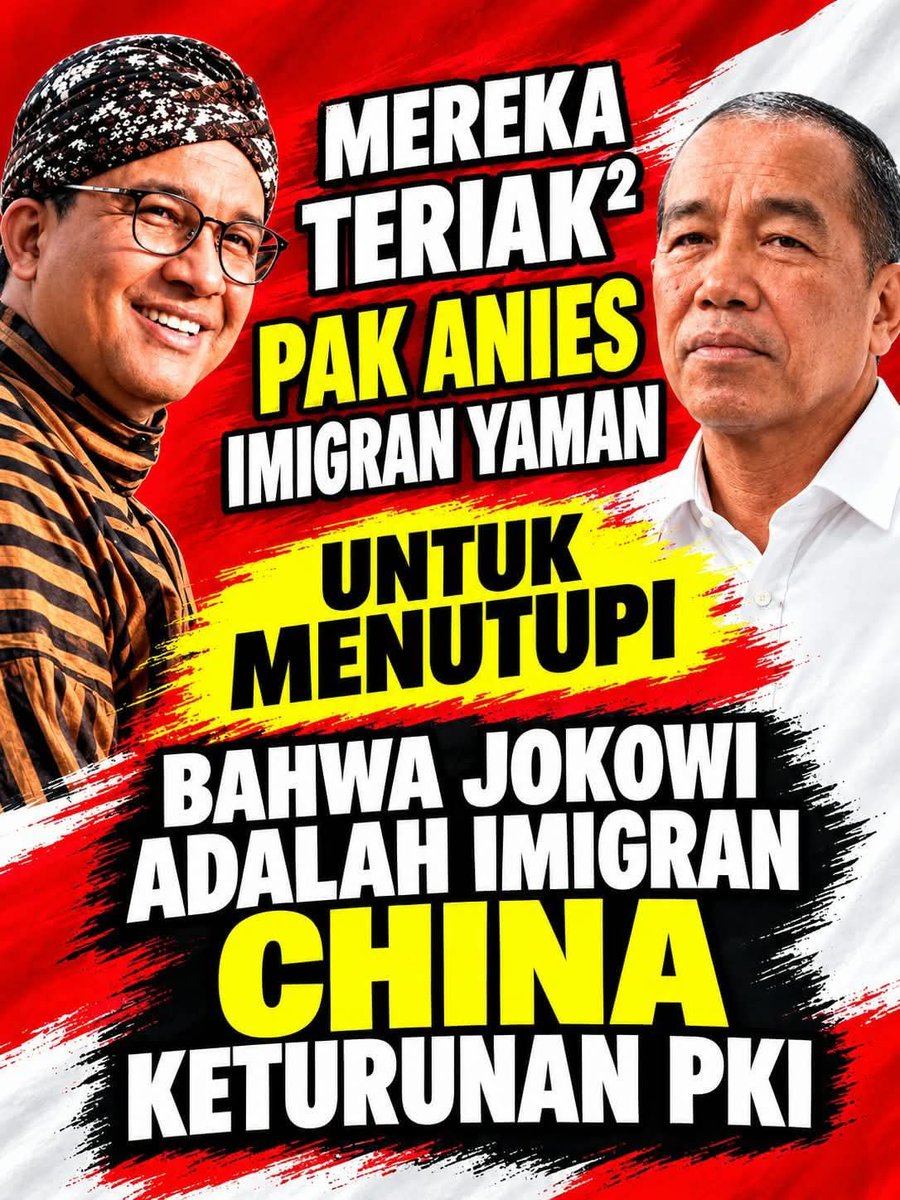 ArdieSuhardi321's tweet photo. JANGAN BIARKAN IMIGRAN CHINA KETURUNAN PKI MENGOBRAK-ABRIK NKRI...

JOKOWI BIANG KEROK GADUH HARUS DI HUKUM MATI....‼️

#PrabowoBakalTumbang
#PrabowoBakalTumbang
🆘🆗 https://t.co/i5ss5sqhQi