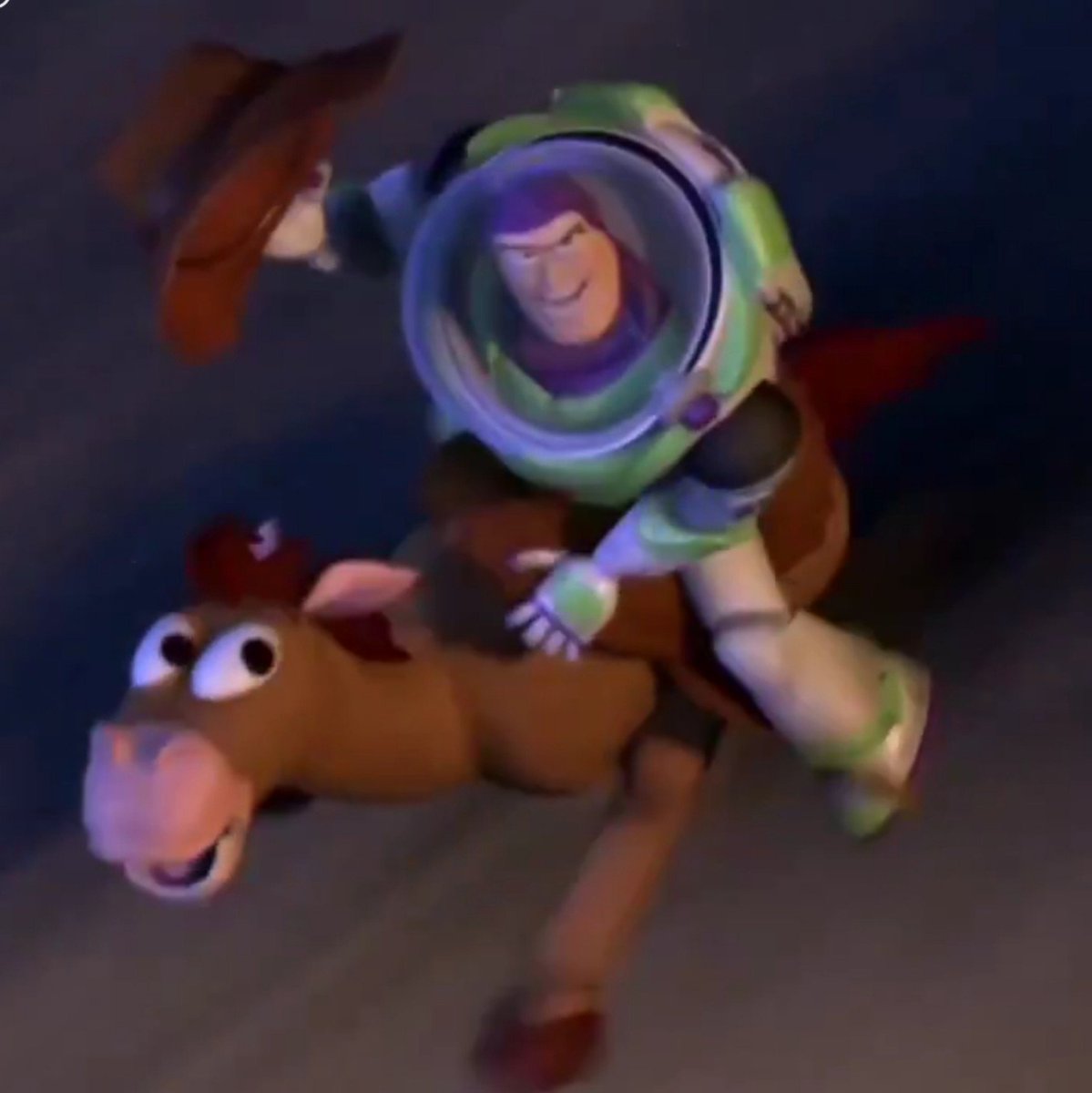 AnawinKaro's tweet photo. Her 1st impression:Her happy face when she saw him. Heroism:Buzz rides in on Bullseye like a true cowboy. Loyalty:Rescuing his friend. Chivalry:When he talks to her. I’m not surprised that Jessie was willing to fight to keep him. 🤣 How could she let such a wonderful toy go? 🥹 https://t.co/sxJh8NrDcC