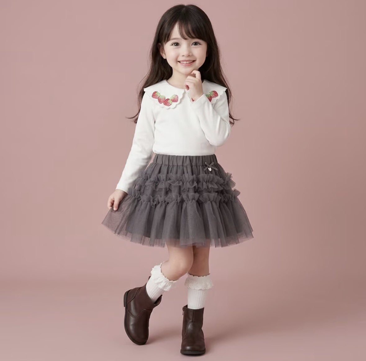 chetaro_chan's tweet photo. ナルミヤオンライン見てたらAI級のかわい子ちゃん出てきてたまげた〜
ほぼAIだよね！？
服かわいいが、ついお顔に目が行ってしまう��🍓 https://t.co/IDlCTwl4cx