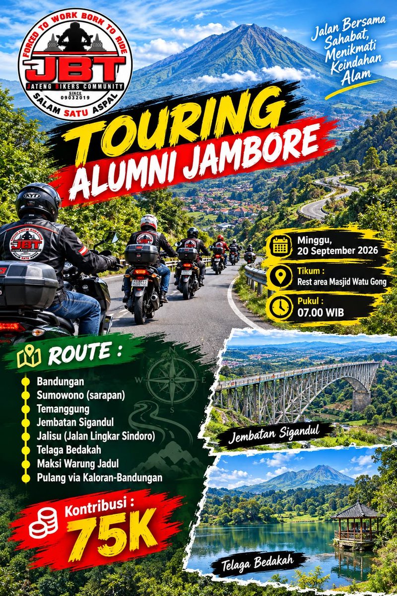 jatengbikers's tweet photo. Boleh loh Sobat Bikers yg mau gabung Jateng Bikers Community ..
#SedulurSatuJalur #SalamSatuAspal https://t.co/3j3WhxSMCL