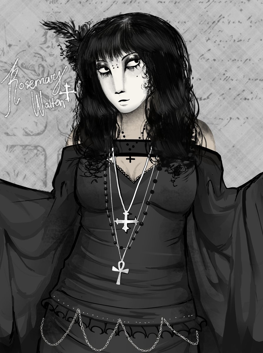 Vickyscarlettz's tweet photo. I've been so obsessed with Goth Rosemary i had to draw her too

#Rosemarywalten #thewaltenfiles https://t.co/2fDimqHbO3