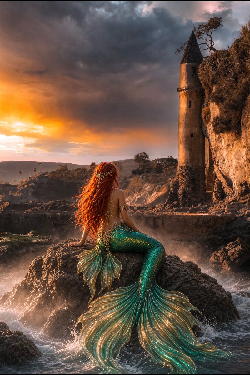 Annie51101's tweet photo. @openshutter21 Definitely a fairy tale setting. Amazing photo.  I added a mermaid. https://t.co/kCOzj9XdUW