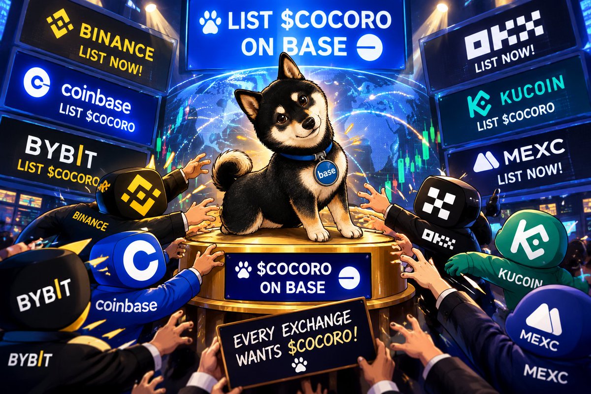 athacrypto's tweet photo. They can list a token.
We build a community. 🐕💙
$COCORO on Base isn't about one holder.
It's about ALL of us.
If you're part of the pack, make some noise. 🐾🔥
WHO'S WITH US?
#COCORO #Base #CryptoMeme #DogMeme #DogSzn #MemeSupercycle #CommunitySquad #BaseMeme #CryptoBullRun https://t.co/byN2kNpxFR